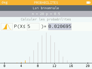 table valeurs et loi bino fonction de répartition recherche