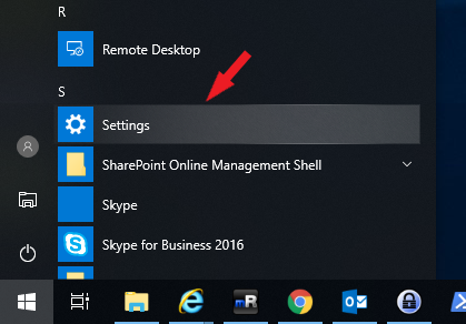 start menu settings